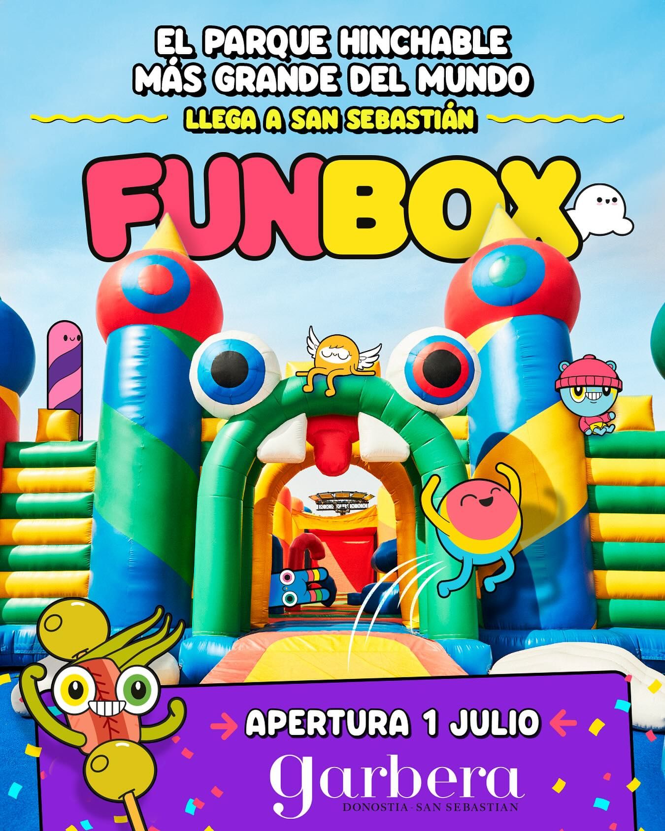 El parque hinchable Funbox llega en julio a Garbera - DonoSShopping